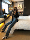High Waisted Wide Leg Vintage Fit Jeans