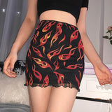 Flaming Mini Skirt