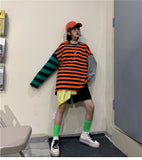 Patchwork Striped Long Sleeve Tee