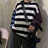 Patchwork Striped Long Sleeve Tee