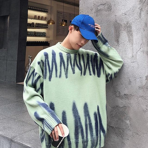 Oversized Scribble Sweater