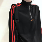 "New York" Embroidered Zip Up Pullover