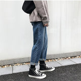 Loose Fit Cuffed Jeans