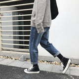 Loose Fit Cuffed Jeans