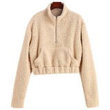 Cropped Fleece Pullover