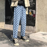 Vintage Faded Checker Jeans
