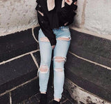 French Terry Cut Sleeve Crop Top Sweater