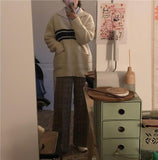 Thick Fiber Knitted Zip Up Cardigan