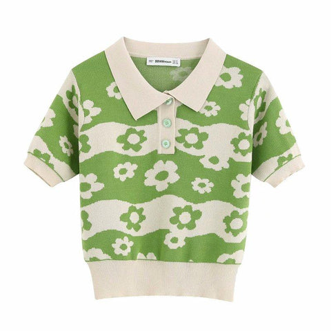 Retro Floral Polo