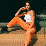 Orange Cargo Trousers