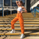 Orange Cargo Trousers