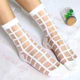 Sheer Grid Socks