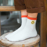 Embroidered Smile Socks