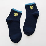 Embroidered Smile Socks