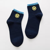 Embroidered Smile Socks