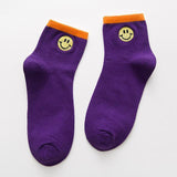 Embroidered Smile Socks