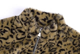 Leopard Zip Up Sweater