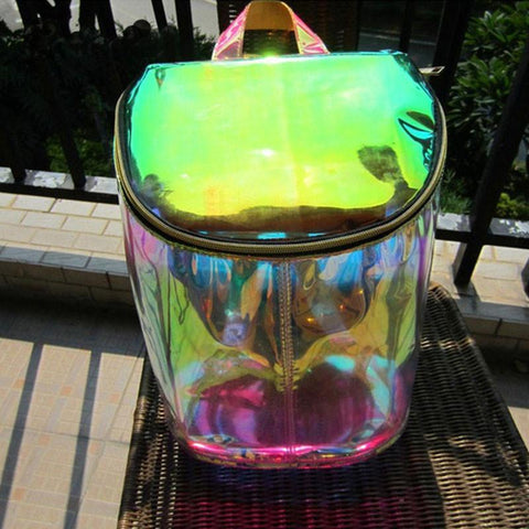 Holographic Transparent Backpack