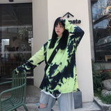 Custom Tie Dye Green Long Sleeve