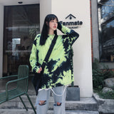 Custom Tie Dye Green Long Sleeve