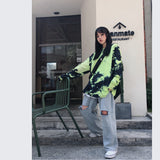 Custom Tie Dye Green Long Sleeve