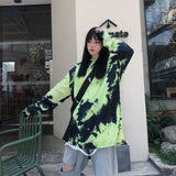 Custom Tie Dye Green Long Sleeve