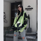 Custom Tie Dye Green Long Sleeve