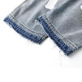Hand Painted Skeleton Raw Denim