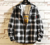 E-boy Plaid Long Sleeve Shirt