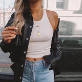 Juno Faux Leather Shirt
