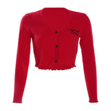 "Not Your Baby" Embroidered Cardigan