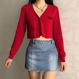"Not Your Baby" Embroidered Cardigan