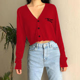 "Not Your Baby" Embroidered Cardigan
