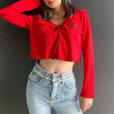 "Not Your Baby" Embroidered Cardigan