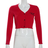 "Not Your Baby" Embroidered Cardigan