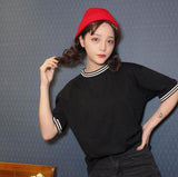 Preppy Striped Oversized Tee