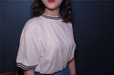Preppy Striped Oversized Tee