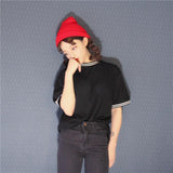 Preppy Striped Oversized Tee