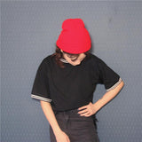 Preppy Striped Oversized Tee