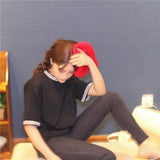 Preppy Striped Oversized Tee