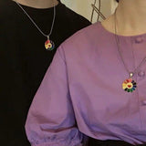 Rainbow Flower Necklace