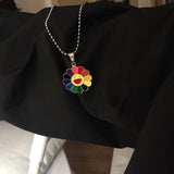 Rainbow Flower Necklace