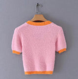 Knitted Retro Crop Cardigan