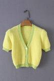 Knitted Retro Crop Cardigan