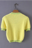 Knitted Retro Crop Cardigan