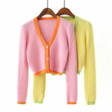 Knitted Retro Crop Cardigan