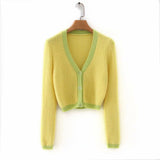 Knitted Retro Crop Cardigan