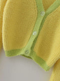 Knitted Retro Crop Cardigan