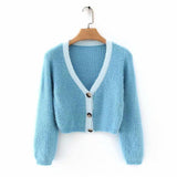 Knitted Retro Crop Cardigan