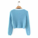 Knitted Retro Crop Cardigan